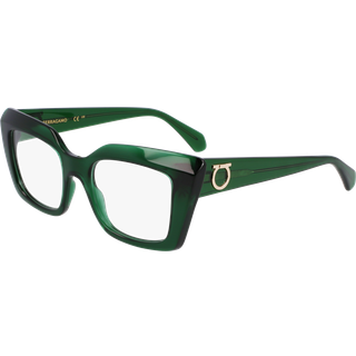 Ferragamo Kvinde SF3008 317 Optiske stel Acetat Grøn Firkantet Normal