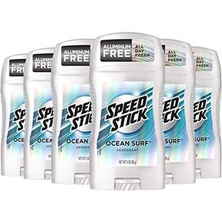 Speed ???tick Underarm Deodorant for Men Aluminium Free Ocean Surf - 3 Ounce (Pack of 6)