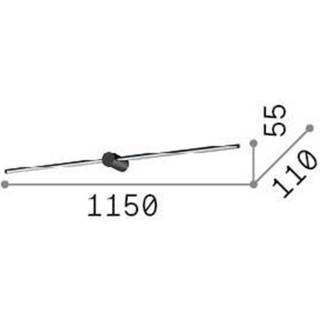 Ideallux Væglampe Filo, Hvid/opal, Stue/spisestue, Metal, Moderne,