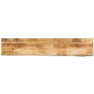bordplade 140x20x3,8 cm naturlig kant massivt ru mangotræ