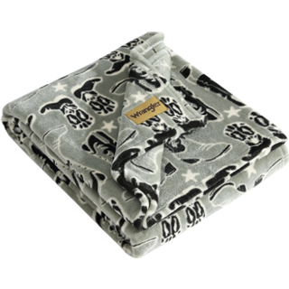 WRANGLER - Kast T?ppe Soft Plush Fleece Bedding Western Decor til seng eller Couch Oeko -Tex Certified (Knockin Boots Green 50 """" X 60 """")