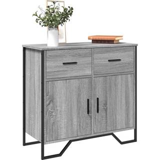 skænk 79,5x35,5x74,5 cm konstrueret træ grå sonoma-eg