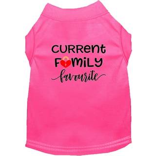 Familjens favorit skärmtryck hundskjorta ljusrosa med