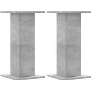 plantestativer 2 stk. 30x30x60 cm konstrueret træ betongrå