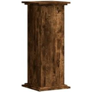 plantestativ 33x33x80 cm konstrueret træ røget egetræsfarve