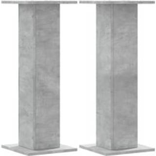 plantestativer 2 stk. 30x30x80 cm konstrueret træ betongrå