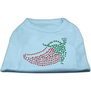 Rhinestone Chili Pepper Shirts Baby Blue XXXL