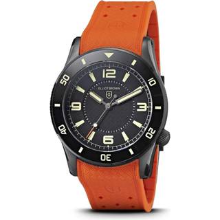 Elliot Brown Bloxworth Heritage Diver Black Dial Orange Strap Men's Watch 929-102-R55G