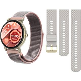 Triacle Legacy One Fitness smartwatch, Special Edition-pakke med ekstra nylonrem, guld