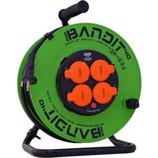 Bandit Grounded Fixed Core Cable Drum with 4-way Lidded Sockets