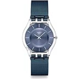 Swatch COOL SKIES Quartz Blue Dial Stainless Steel Mesh Strap Men’s Watch SS08K120M
