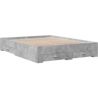 Sengeramme Med Skuffer Konstrueret Træ - Sort / 160 x 200 cm