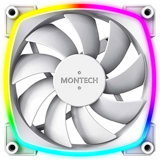 Montech AX120 PWM WH - Kabinet køler - 120mm - Hvid med RGB - 27 dBA