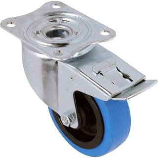 Tente 3477UFR100P62 Hjul bremse, elastik, plade 105x85 Ø100 mm