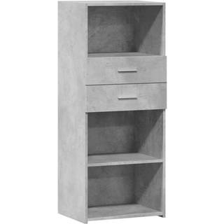 højskab 50x42,5x124 cm konstrueret træ betongrå