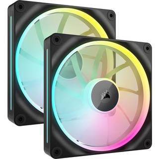 Corsair iCUE LINK LX140 2-pack - Kabinet køler - 140mm - Sort - 36 dBA