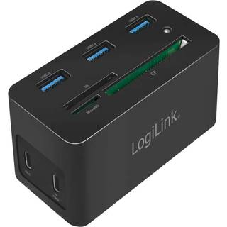 LogiLink USB 3.2 Gen 1 docking station USB-C 10-port PD mini black