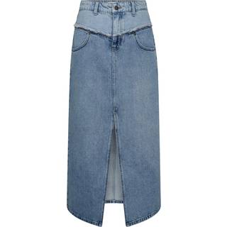Co'couture Denimcc Block Slit Skirt Nederdele 34154 552-Denim Blue (XLARGE)