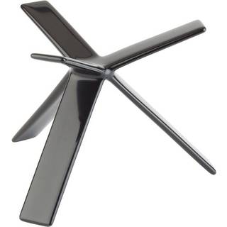 Buffetstander STAR 12cm gummibelagt metal sort