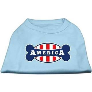Bonely in America Screen Print Shirt Baby Blue XS