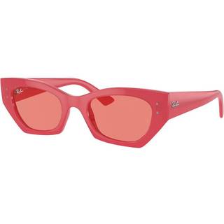 Ray-Ban RB4430F Zena Asian Fit 676084 52 Solbriller Mænd Rød - Red Cherry - 52mm