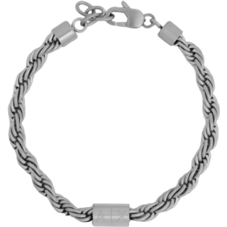 Armani Exchange AXG0123040 Stainless Steel Logo Bracelet - A9549