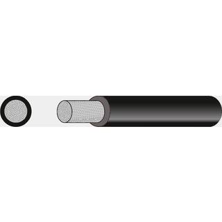 Færdigpresset fortinnet kobberkabel Oceanflex, rund, 50 mm², 0.2 meter, M10 + M10, sort (minus)
