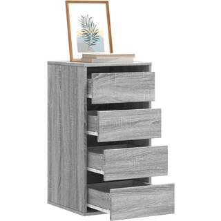 kommode til hjørne 40x41x76 cm konstrueret træ grå sonoma-eg