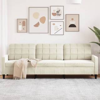 3-Personers Sofa Fløjl - 210 cm / Creme