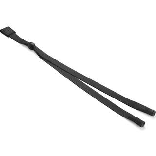 Bred Sort Solbrillesnor med Læderdetaljer