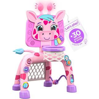 Move2Play Giraffe Basketball Hoop & Soccer M?l Activity Center | 30+ Sounds & Songs + 5 Lights | 1 2 3 ?r gammel f?dselsdagsgave til drenge og pi