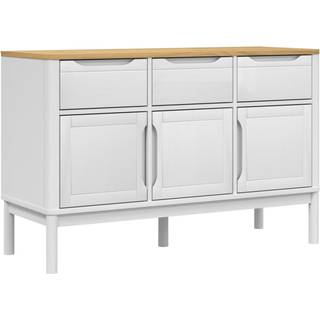 skænk FLORO 114x43x74 cm massivt fyrretræ hvid