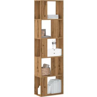 bogreol 45x23,5x162,5 cm 5 hylder konstrueret træ eg