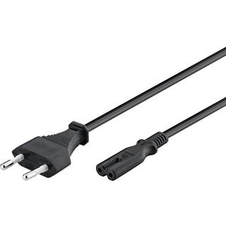 Strøm Ledning - Sort, 1.8 m (8-tal)