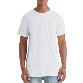 Mens White Regular Fit Basic Crew Neck T Shirt