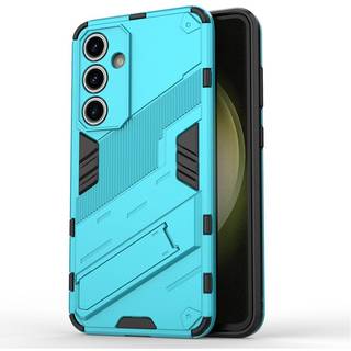 Samsung Galaxy S24 FE Hybrid Bagside Cover m. Kickstand - Blå