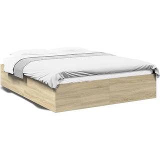 sengestel 150x200 cm konstrueret træ sonoma-eg