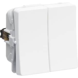 LK FUGA afbryder med dobbelt korrespondance 16A 1 modul, hvid