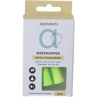 Apotekets Ørepropper Ekstra Lyddæmpende 8 par