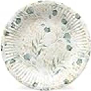 8 stk Paptallerkner Guld eukalyptus - 18 cm Plastik fri