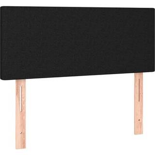 Sengegavle 80X5X78/88 Cm Stof Sort - Lav / 90 cm