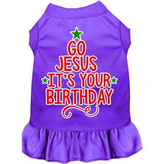 Gå Jesus skärmtryck hundklänning lila LG