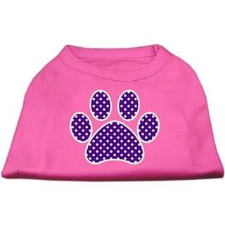 Lila schweizisk dot tass skärmtryck skjorta ljusrosa xl