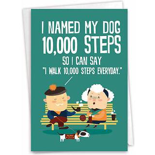 Nobleworks - 1 Sjov fødselsdag lykønskningskort med konvolut - voksen humor Tillykke med fødselsdagskort til bedstefar - 10 000 trin C6896BDG