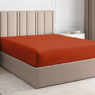 Queen Size Fitted Bed Sheet - Kun Hotel Luxury Single Fitted Sheet - Passer til madras op til 16 - Ekstra bl?dt rynkefrit og ?ndbart ark - Bund m