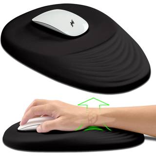 Hokafenle ergonomisk musepude håndled understøtter terrasserede skråningskarpal tunnel håndledspude til mus med unibody hukommelsesskum håndleds