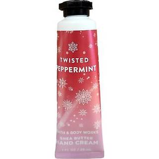 Bath and Body Works Twisted Peppermint Shea Butter Hand Cream 1.0 Fluid Ounce (2018 Edition)