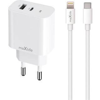 USB-oplader PD QC 20W med USB og USB-C + lynkabel