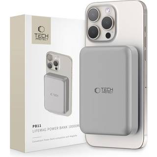 Tech-Protect PB11 LifeMag Magnetisk Trådløs Powerbank - 15W - Titanium