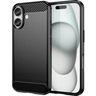 EIDERWOOD iPhone 16 Brushed Carbon Bagside Cover - Sort
